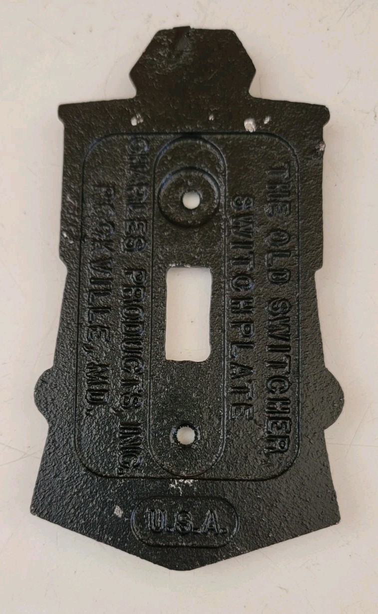 Vintage Cast Iron Steam Train Engine “The Old Switcher” Light Switch Plate Cover