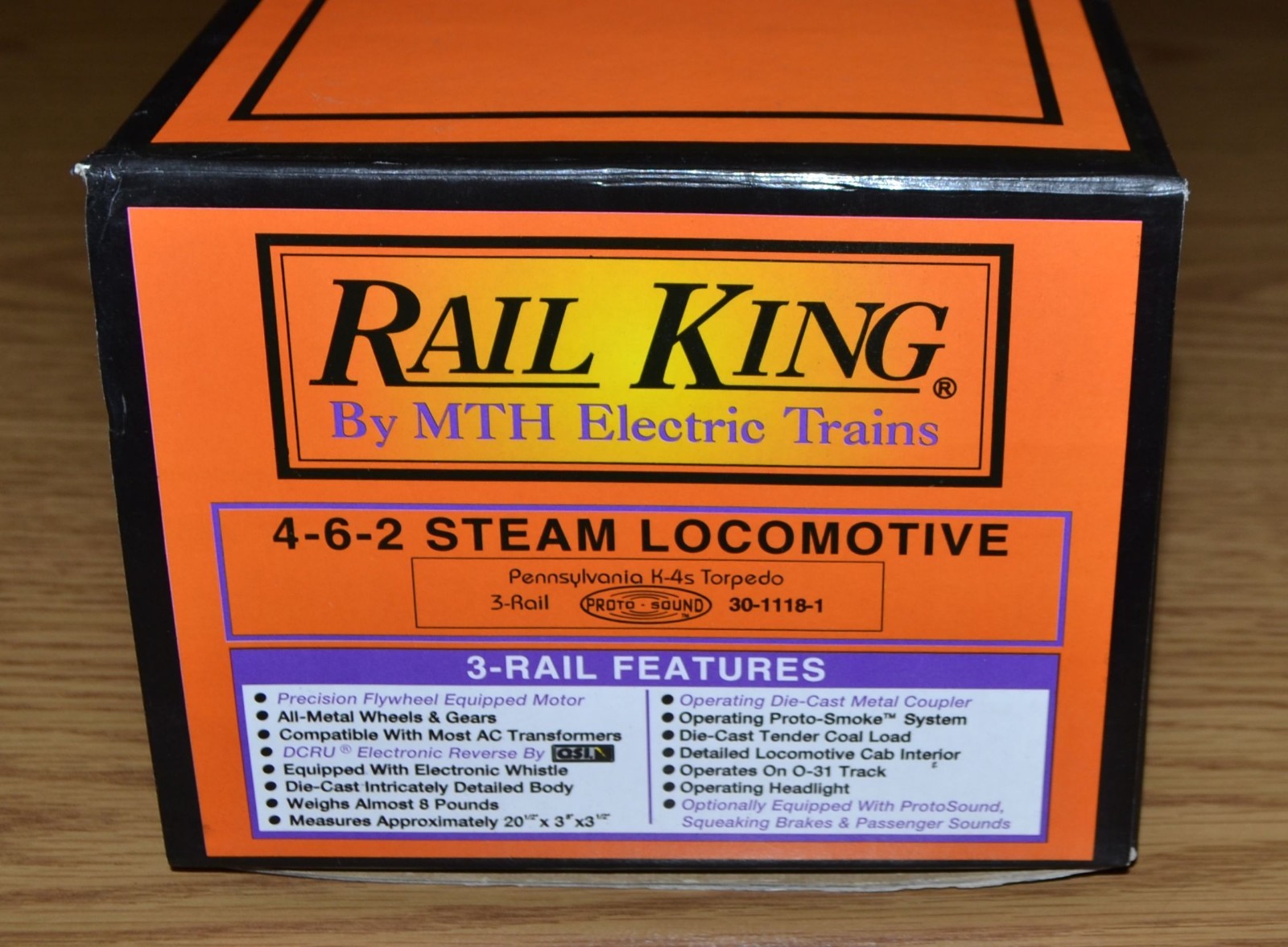 Rail King MTH Pennsylvania #3768 K4s Torpedo 4-6-2 O Locomotive 30-1118-1 VIDEO