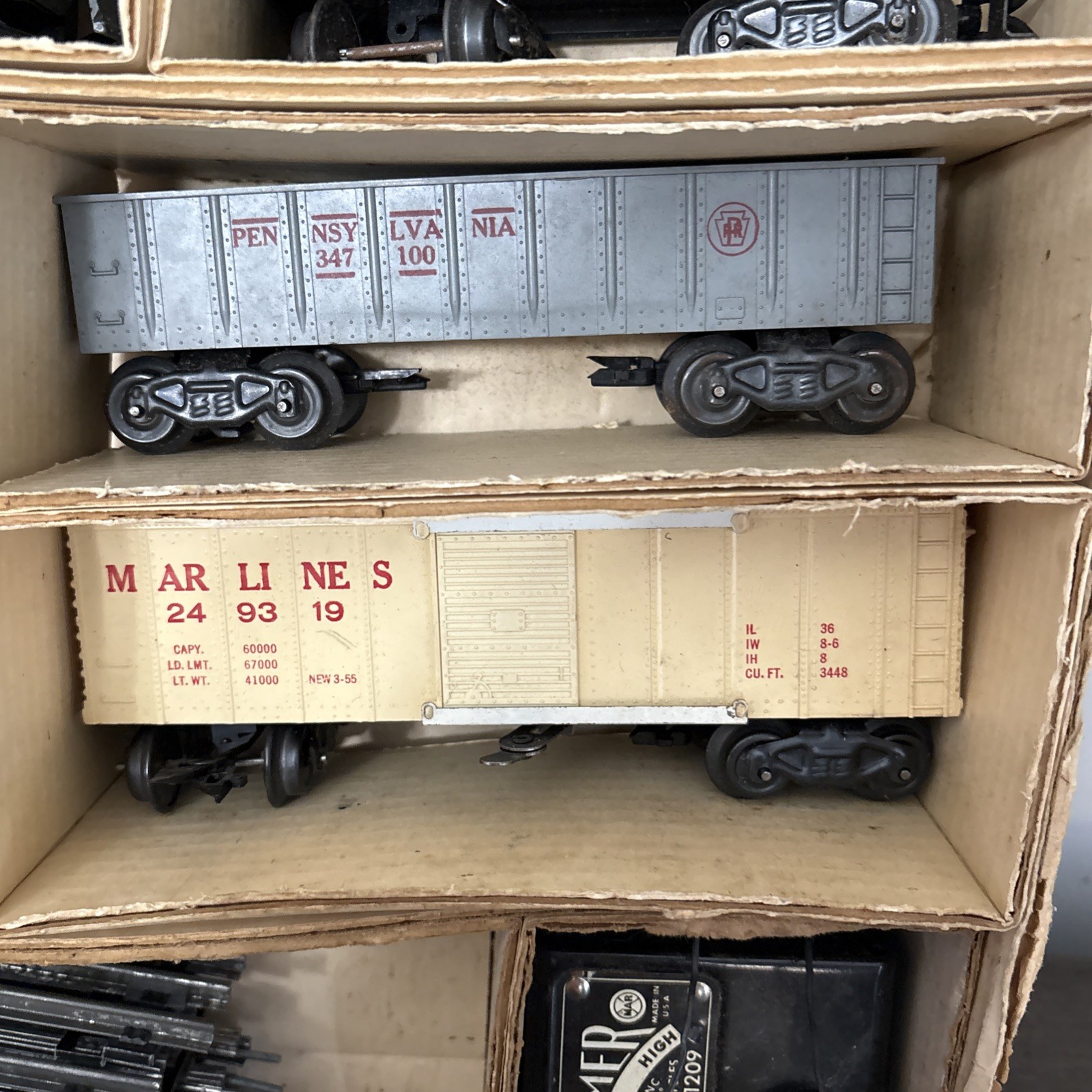 Vintage Marx 666 Steam Train Set Postwar w/box Manuals As Is Untested
