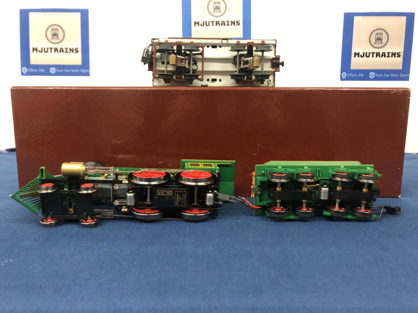 SMR Trains Brass C.P.R.R �Atlantic� (1864) 4-4-0 Steam Engine & Box Car w/ Sound