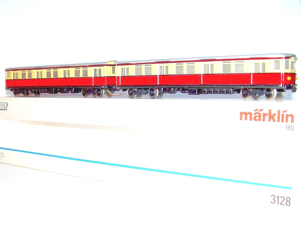 Marklin AC HO 1:87 DB BR 275 “BERLINER S-BAHN” MULTIPLE 2-UNIT 3128 MIB`90 RARE!