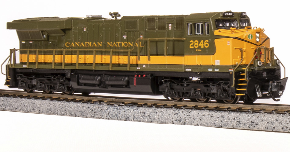 BROADWAY LIMITED 7307 N GE ES44AC CN #2846 Grn & Gold Paragon4 Sound/DC/DCC