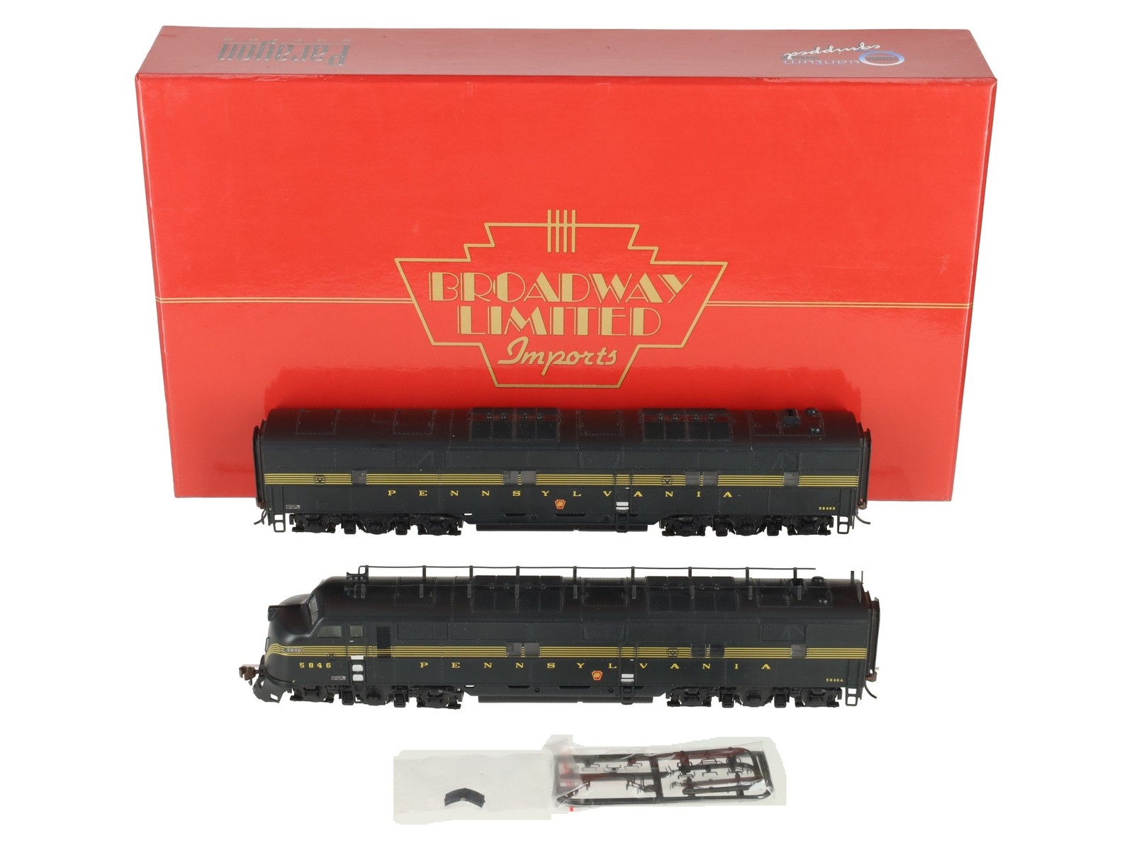 Broadway Limited 729 HO Scale PRR EMD E7A-B Diesel Set #5846A, 5846B w DCC/Sound