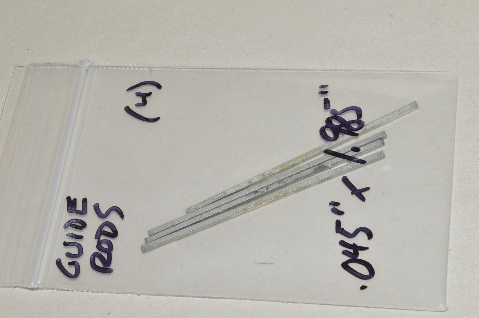 HO scale steam locomotive PARTS metal guide rods (4) .045″ x 1.985″