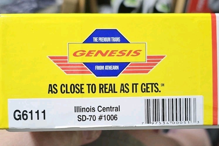 athearn genesis ho locomotive SD-70 Illinois Central #1006