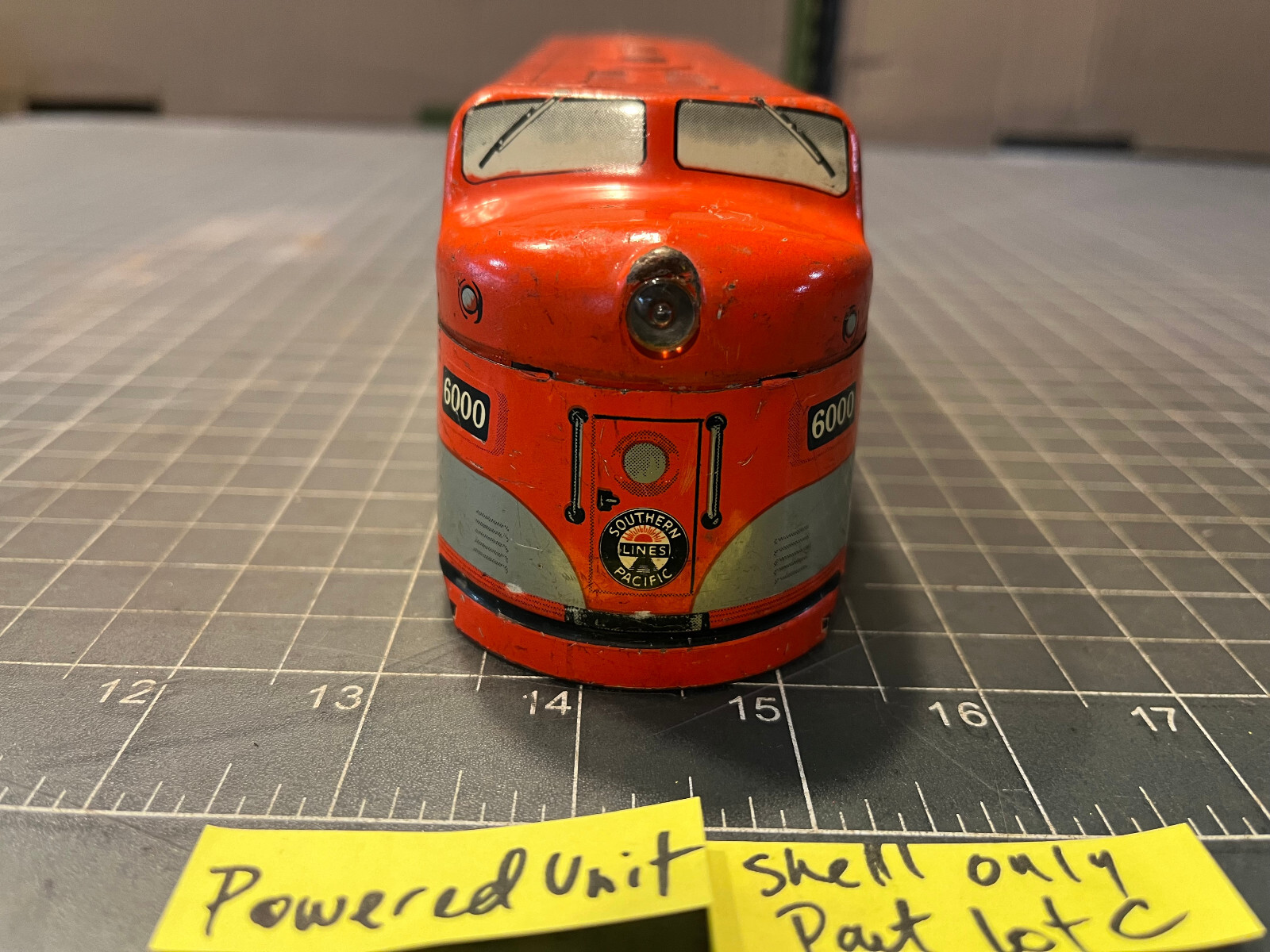 Marx Train SP 6000 POWERED Diesel Locomotive Engine METAL SHELL ONLY PART LOT C