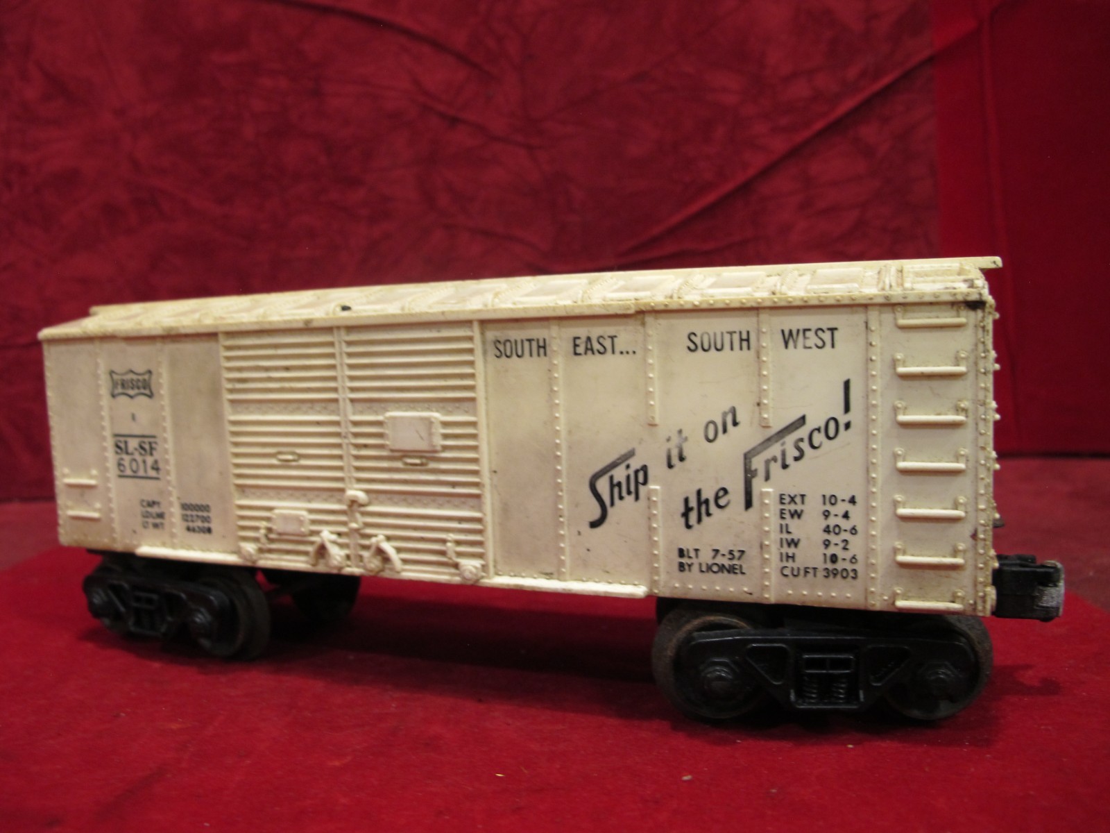 Lionel Ship It On The Frisco #6014 Boxcar.