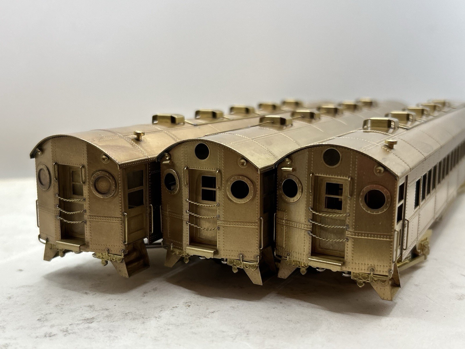 RARE HO S.SOHO & CO Brass Long Island RRR “Babylon Express” MU 3 Car Set (READ)