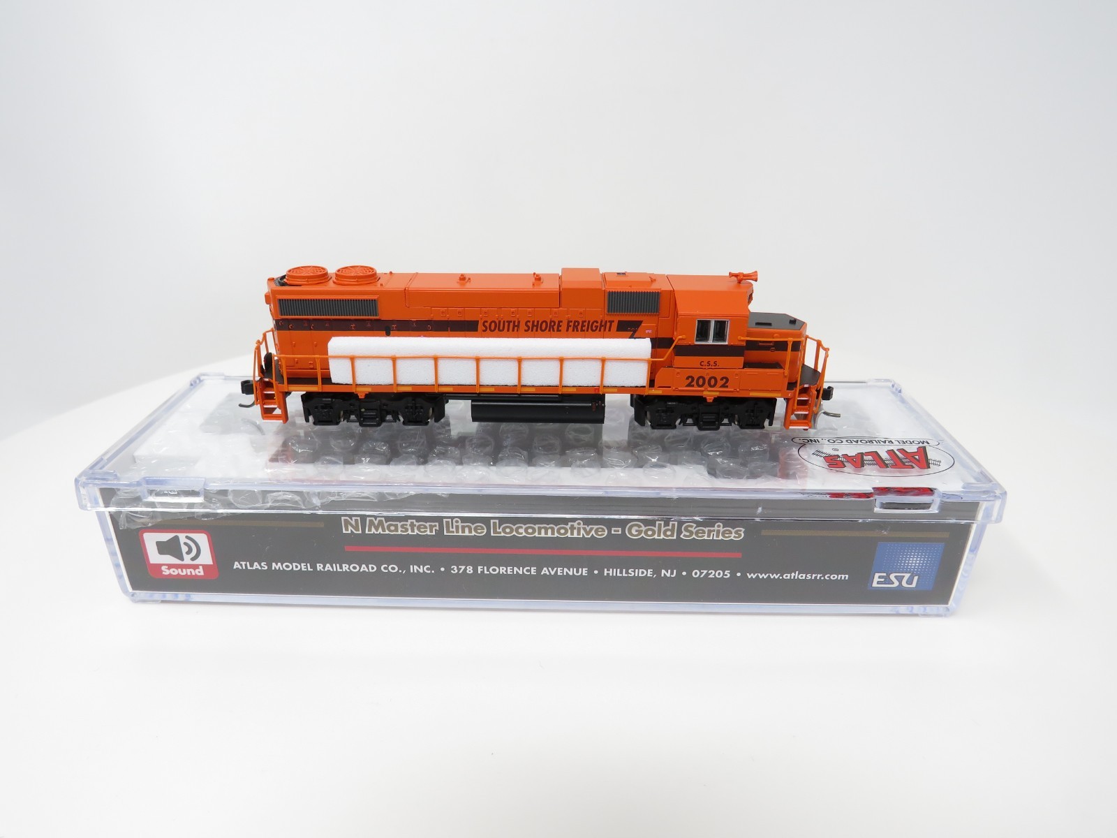 Atlas N 40004837 DCC ESU LokSound South Shore Freight EMD GP38-2 Phase II Diesel