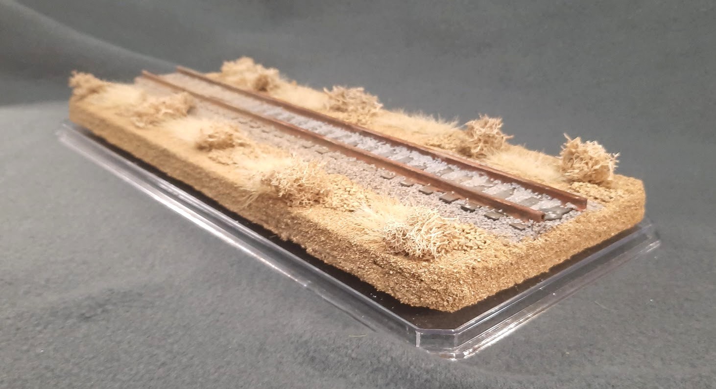 S SCALE 13″ SINGLE TRACK DISPLAY CASE- “DESERT SCENE”-FOR ANY S TRAINS