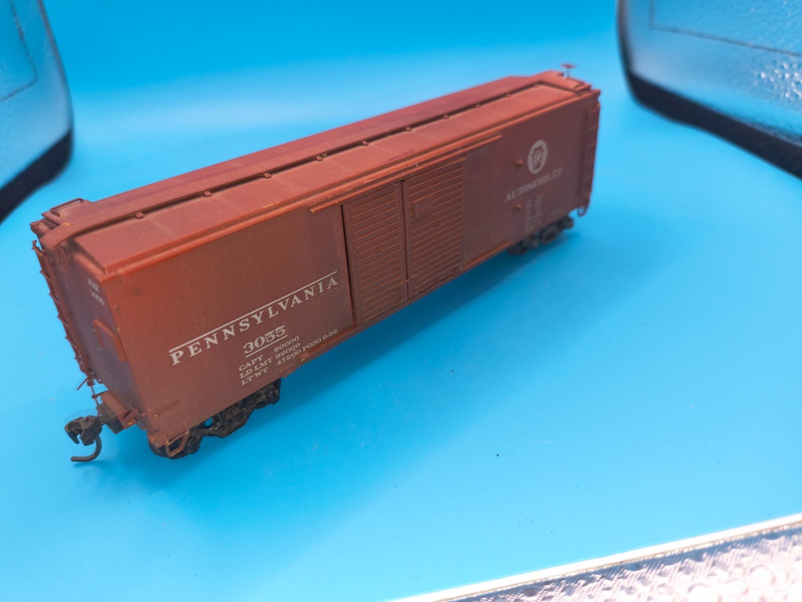 HO BrassBOX CAR PENNSYLVANIAN RAIL ROAD AUTOMOBILES Mastadon Sunset ? Korea