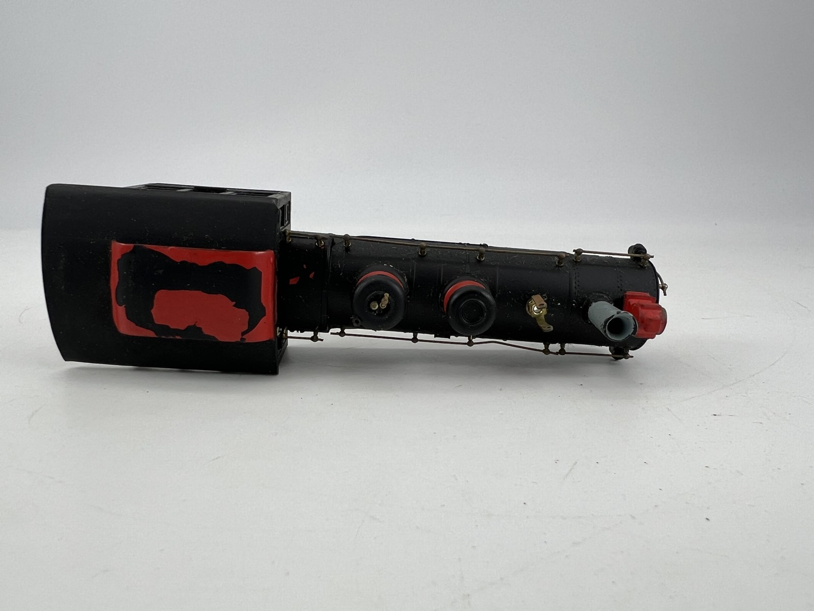 HO Scale I.C.R.R. Steam Locomotive Boiler Shell ONLY Black/Red Good