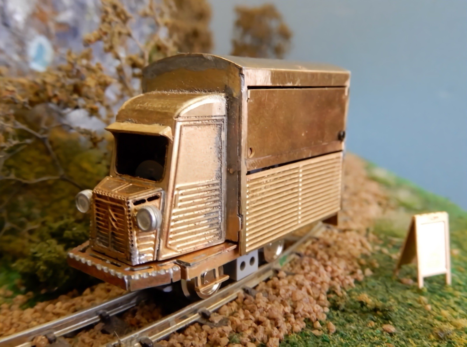 HOn30/HOe/HOn2-1/2 Citroen Narrow Gauge Food Truck Kit H0e Locomotive Railcar PH