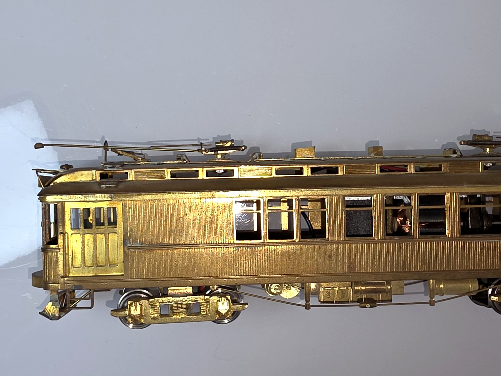 E.Suydam & Co. HO Brass Wood Interurban Coach Combine Powered. Made in JAPAN