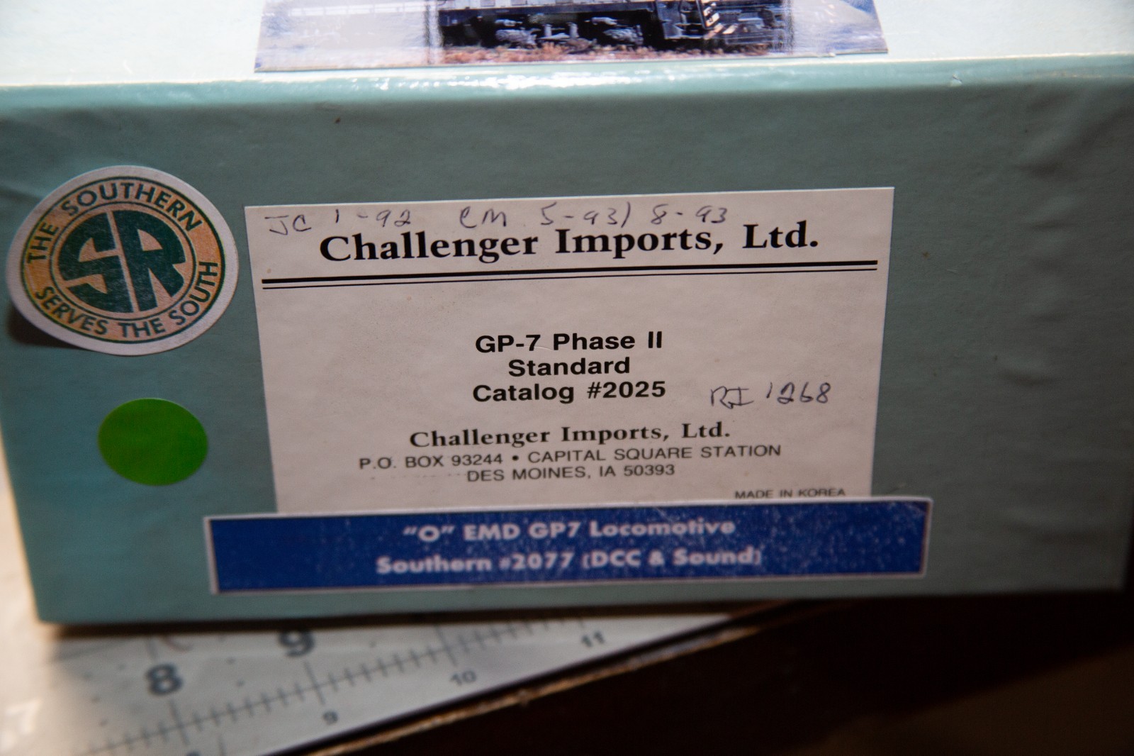 Challenger Imports, Inc Brass O Scale (2-Rail) Southern Railway EMD GP7 #2077