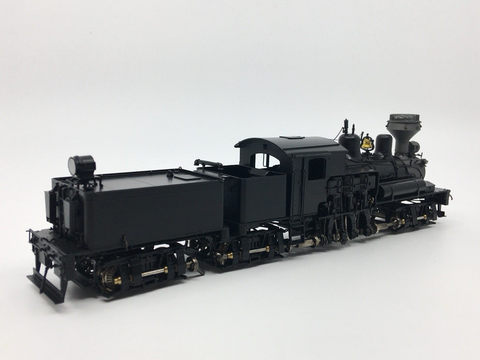 HO Overland Models OMI 1553.1 Black Cass 3-Truck Shay 80 Ton Steam Locomotive