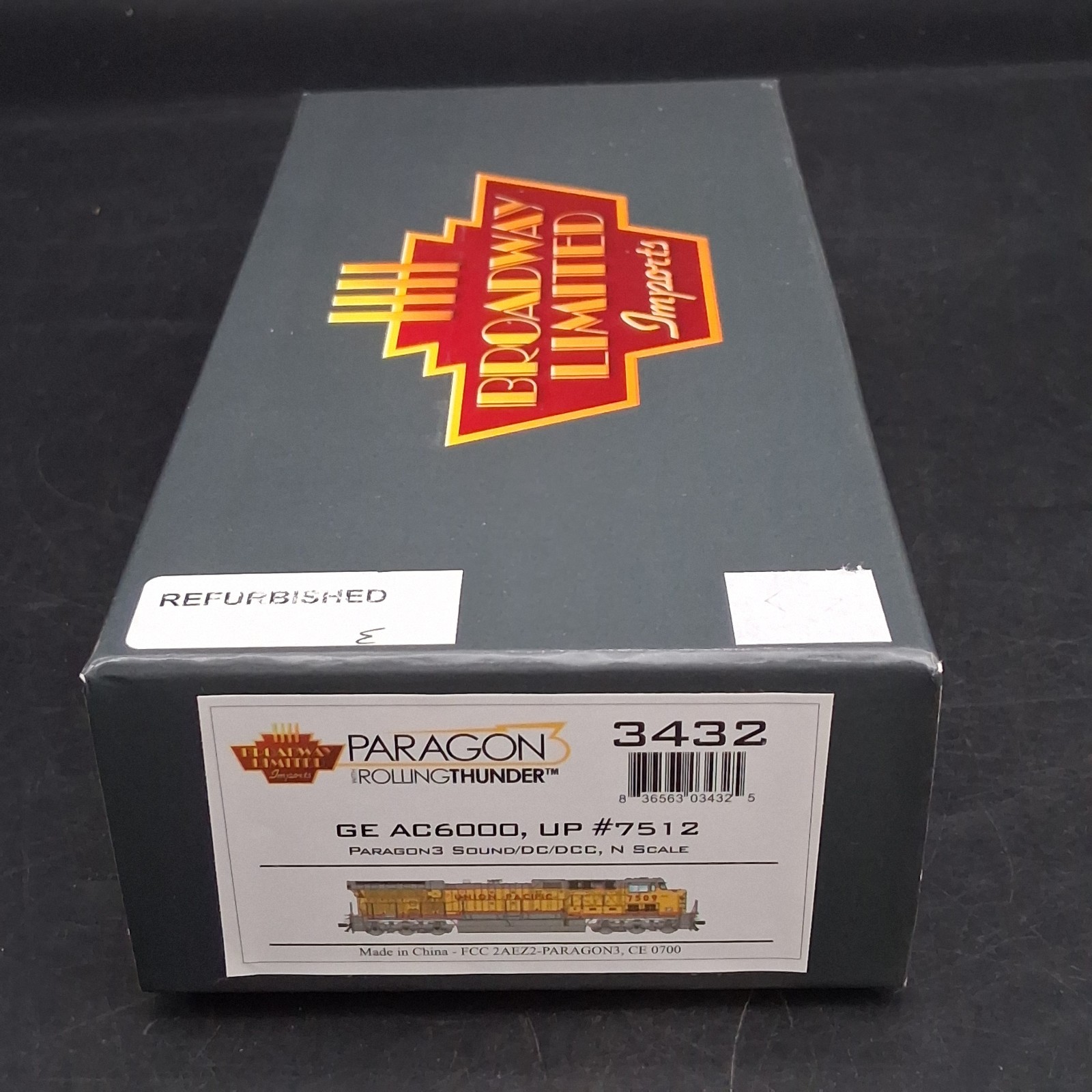 BROADWAY LIMITED Paragon N Gauge GE AC6000 UP #7512 w/ DCC SOUND Original Box