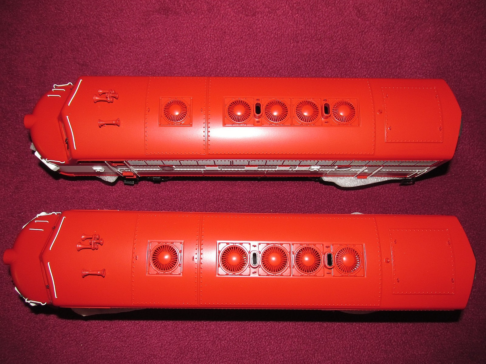 MTH SET 20-21805-1 & 20-21806-4 FRISCO F-7 AA POWERED PS3 & NON POWERED HI-RAIL