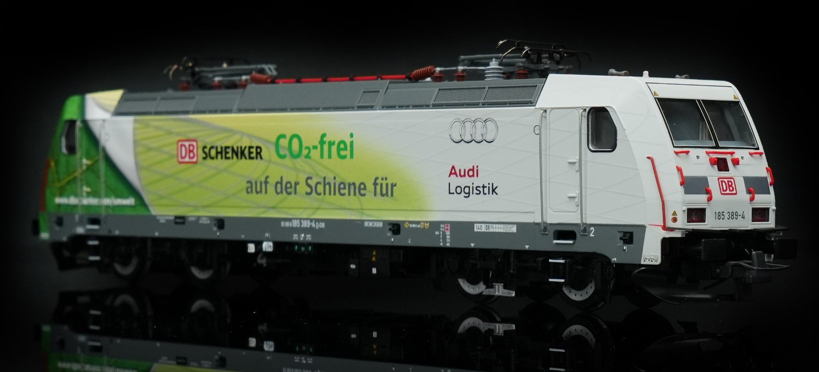 Roco 7500015 185 389-4 DB Schenker Advertising “Audi-CO2 Free” White/Green