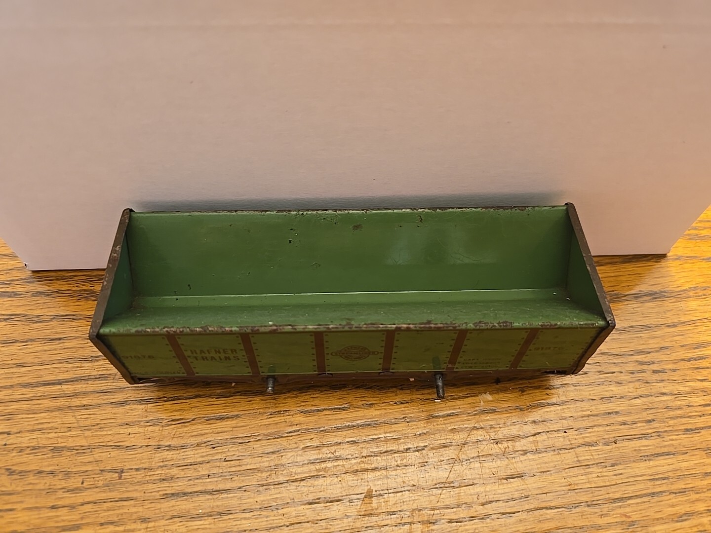 Hafner Trains 91876 O-27 Gauge Metal Tin Hopper Box Car Railroad (158)