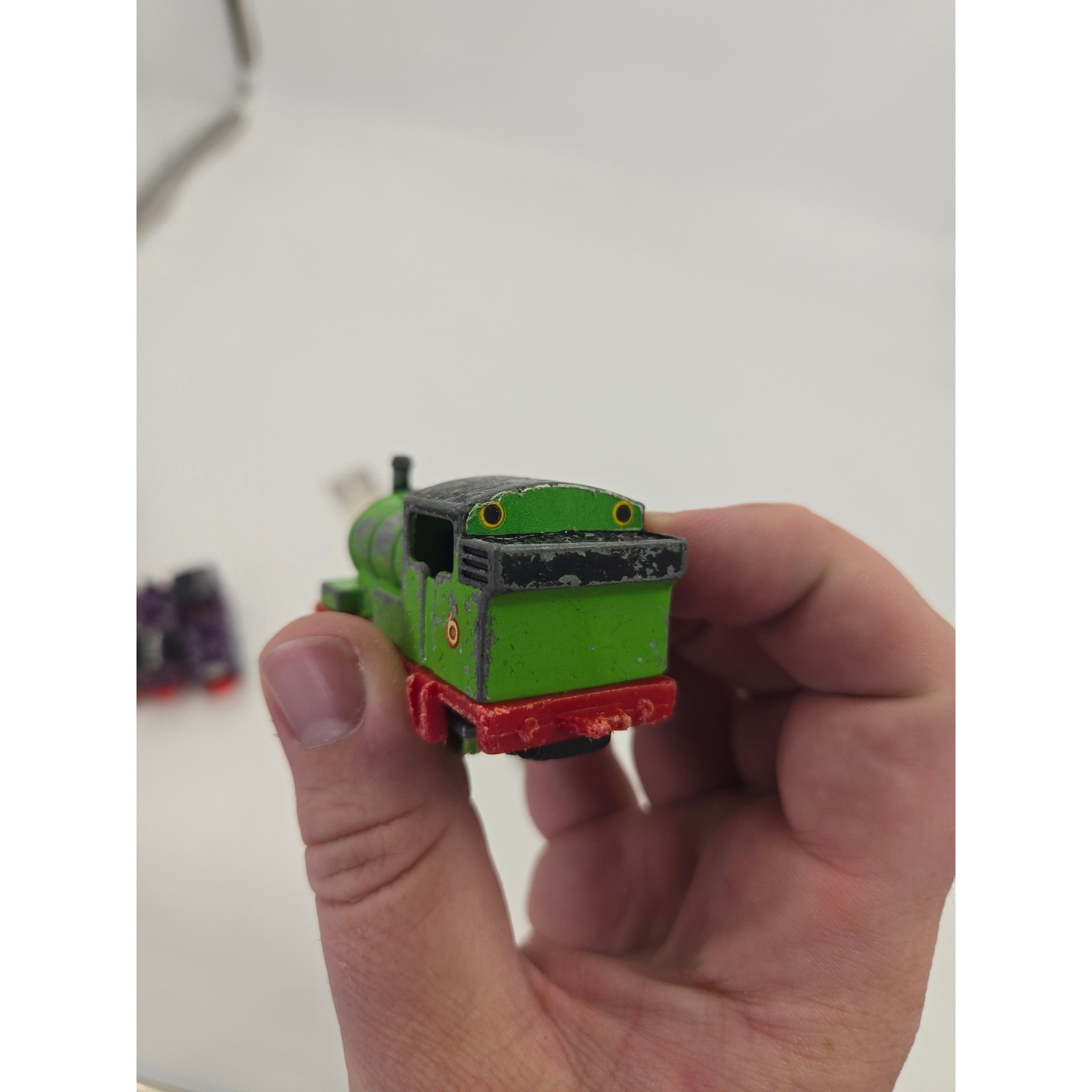 Thomas & Friends Percy Train ERTL 1992 Diecast Vintage PAPER FACE RARE