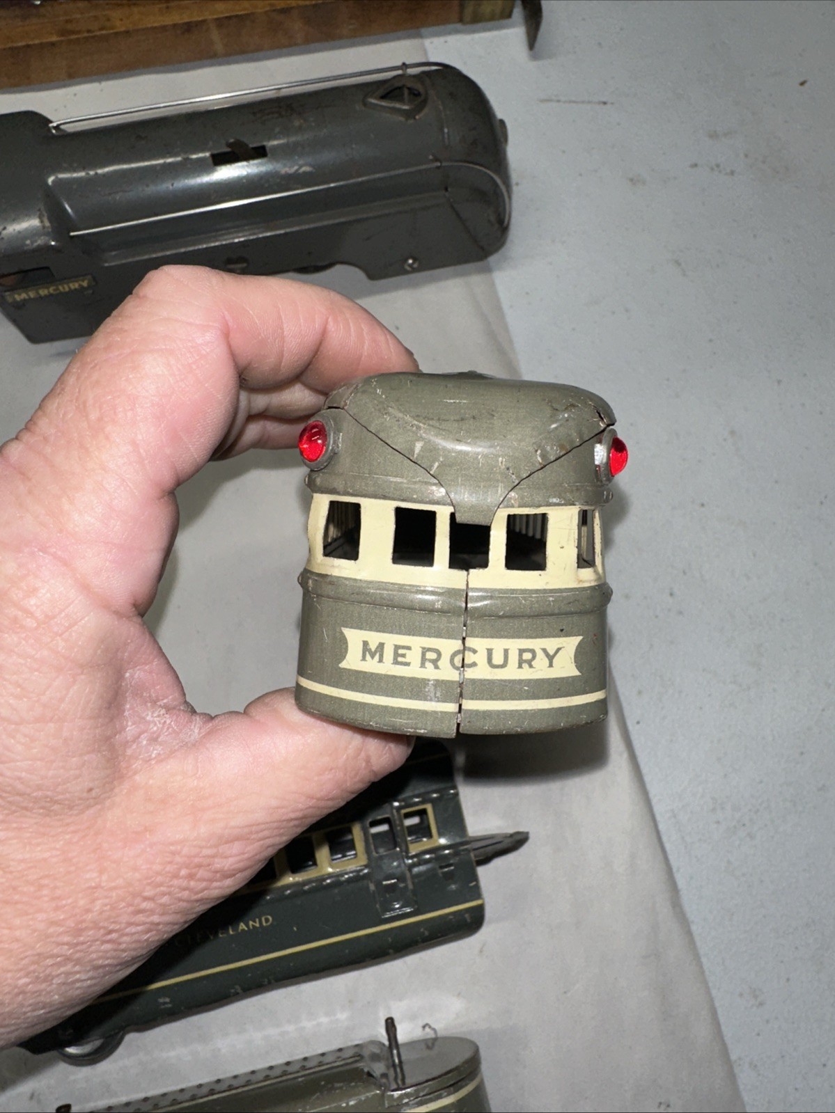 Marx Prewar Mercury NYC Wind Up Train Set Complete O Gauge Tin Litho Works