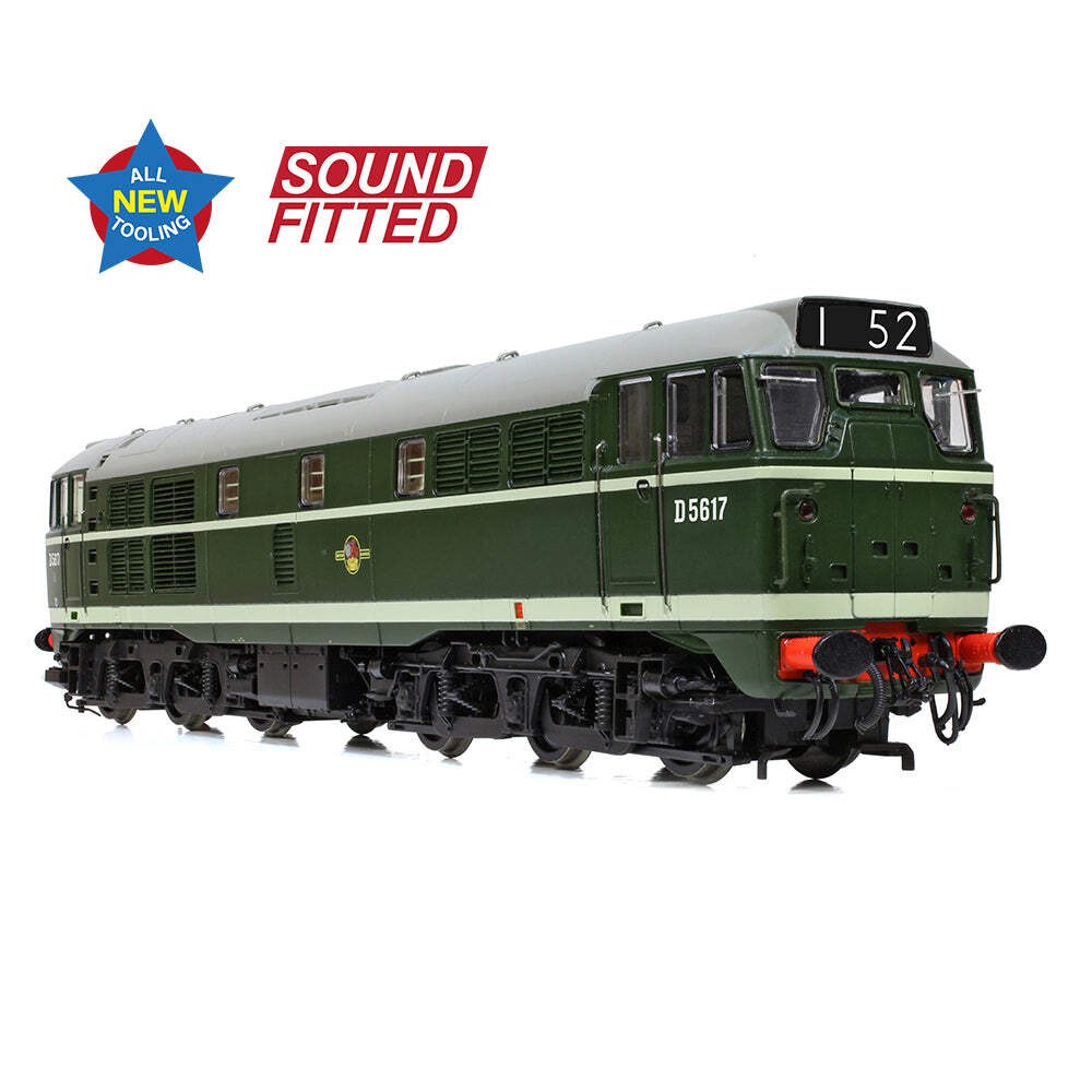 Bachmann 35-801ASF OO Gauge Class 30 D5617 BR Green (Late Crest) DCC SOUND