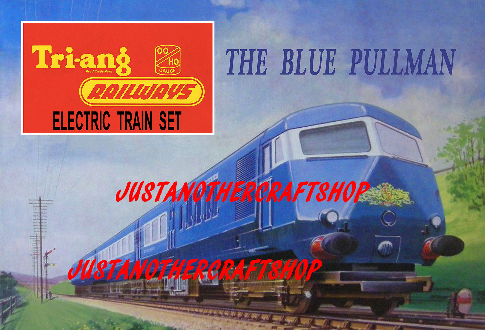 Triang Hornby Railways The Blue Pullman 1964 Poster A3 Size Advert Shop Sign