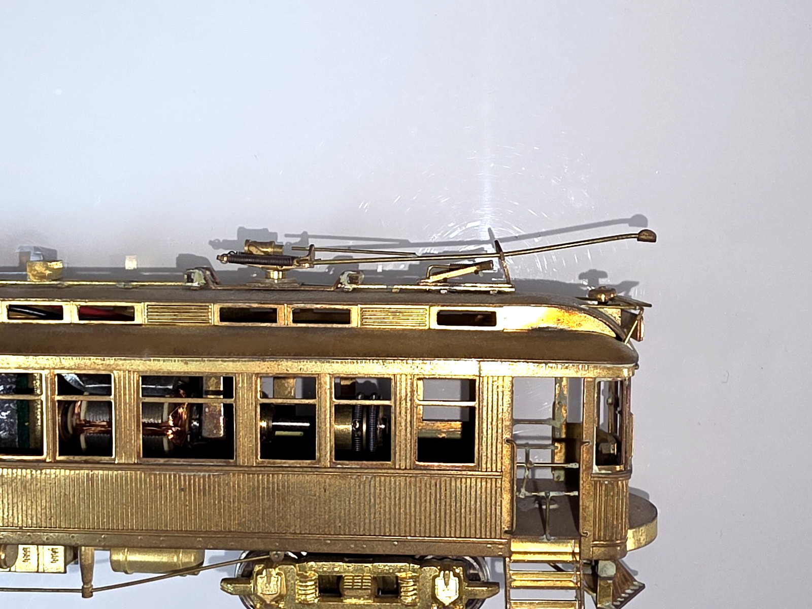 E.Suydam & Co. HO Brass Wood Interurban Coach Combine Powered. Made in JAPAN