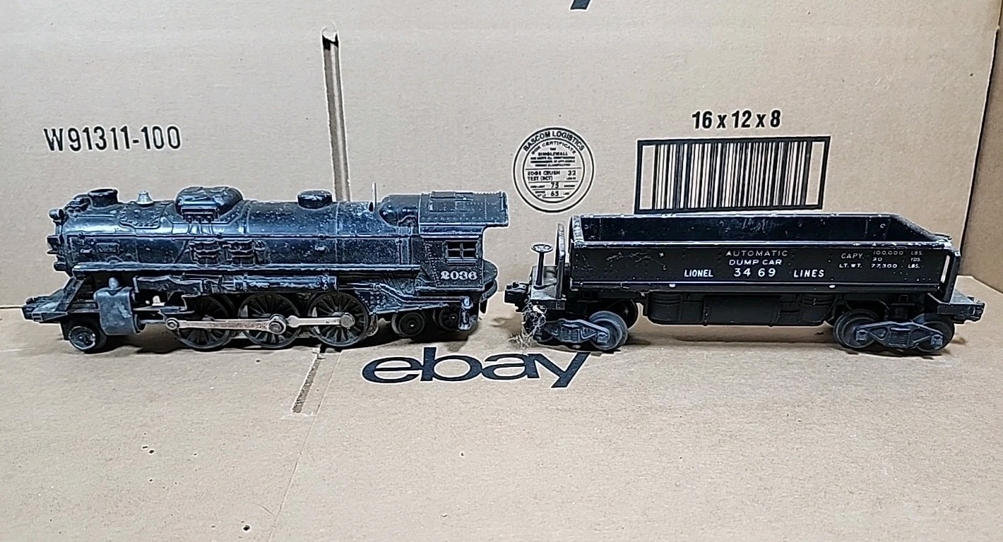 Lionel 2036 O27 Gauge 2-6-4 Locomotive W/automatic Dump Car- Untested