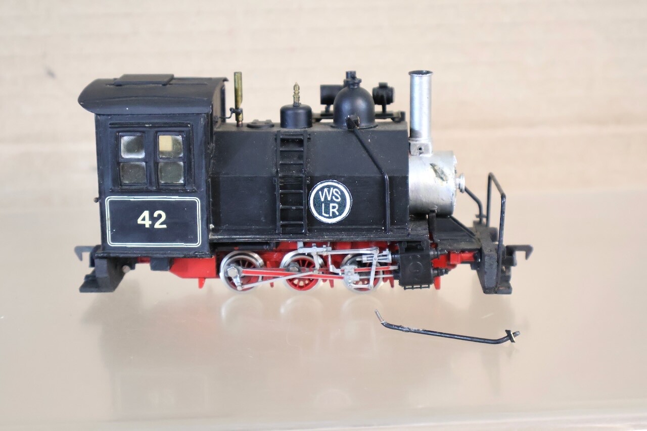 KIT SCRATCH BUILT ROCO O-16.5 WSLR 0-6-0 NARROW GAUGE LOGGING LOCOMOTIVE 42 ol