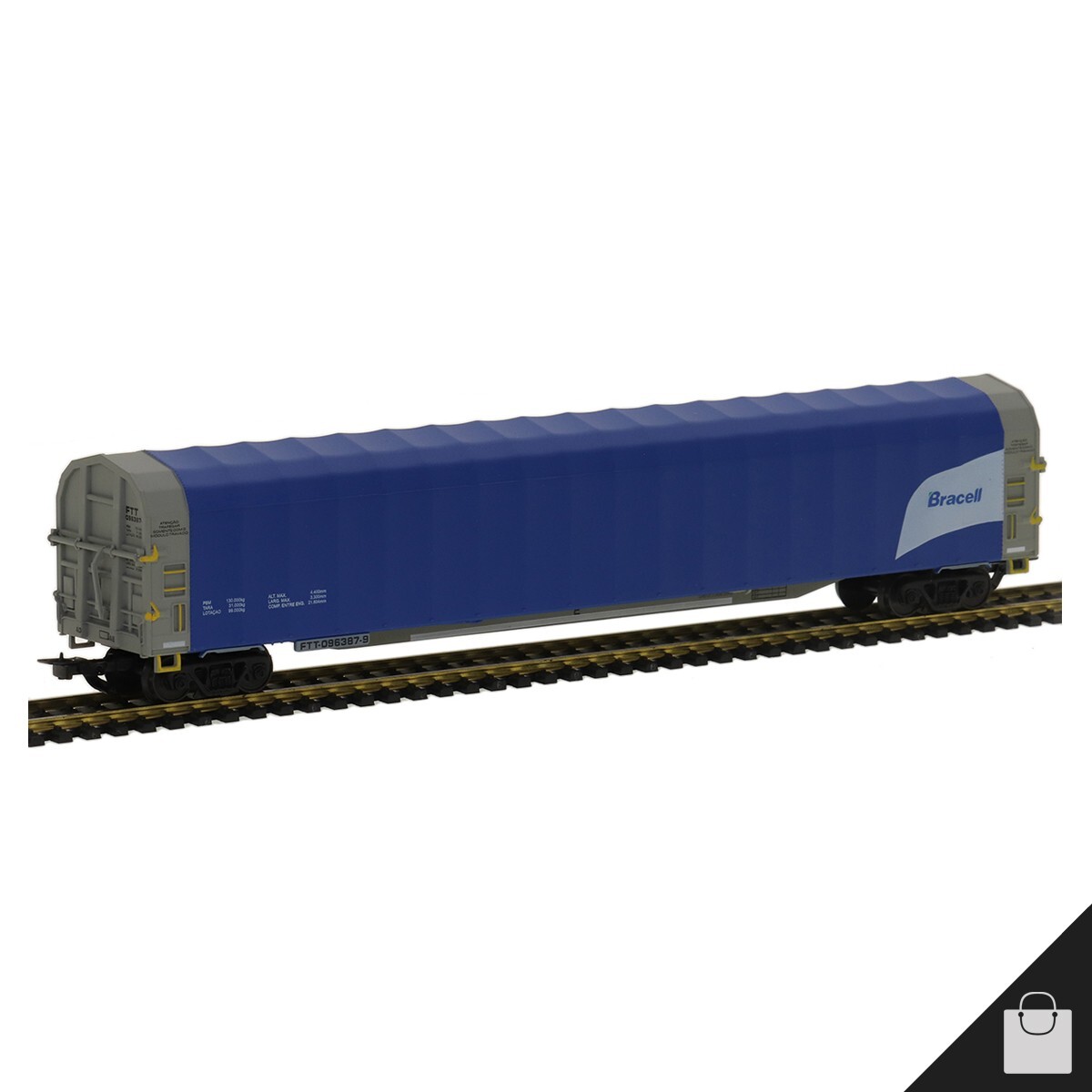 Frateschi 4 Bracell Cellulose Cars Set HO 2120 Miniature Train Wagons Kit 1:87
