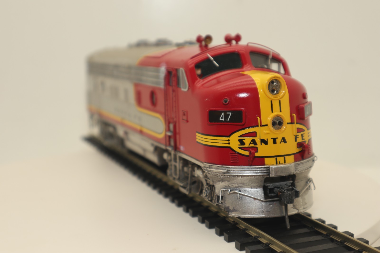 3rd Rail, 2-Rail O, #47, Santa Fe, F-7 POWERED A, QSI/DCC, Run #1, C-7 EX/OB