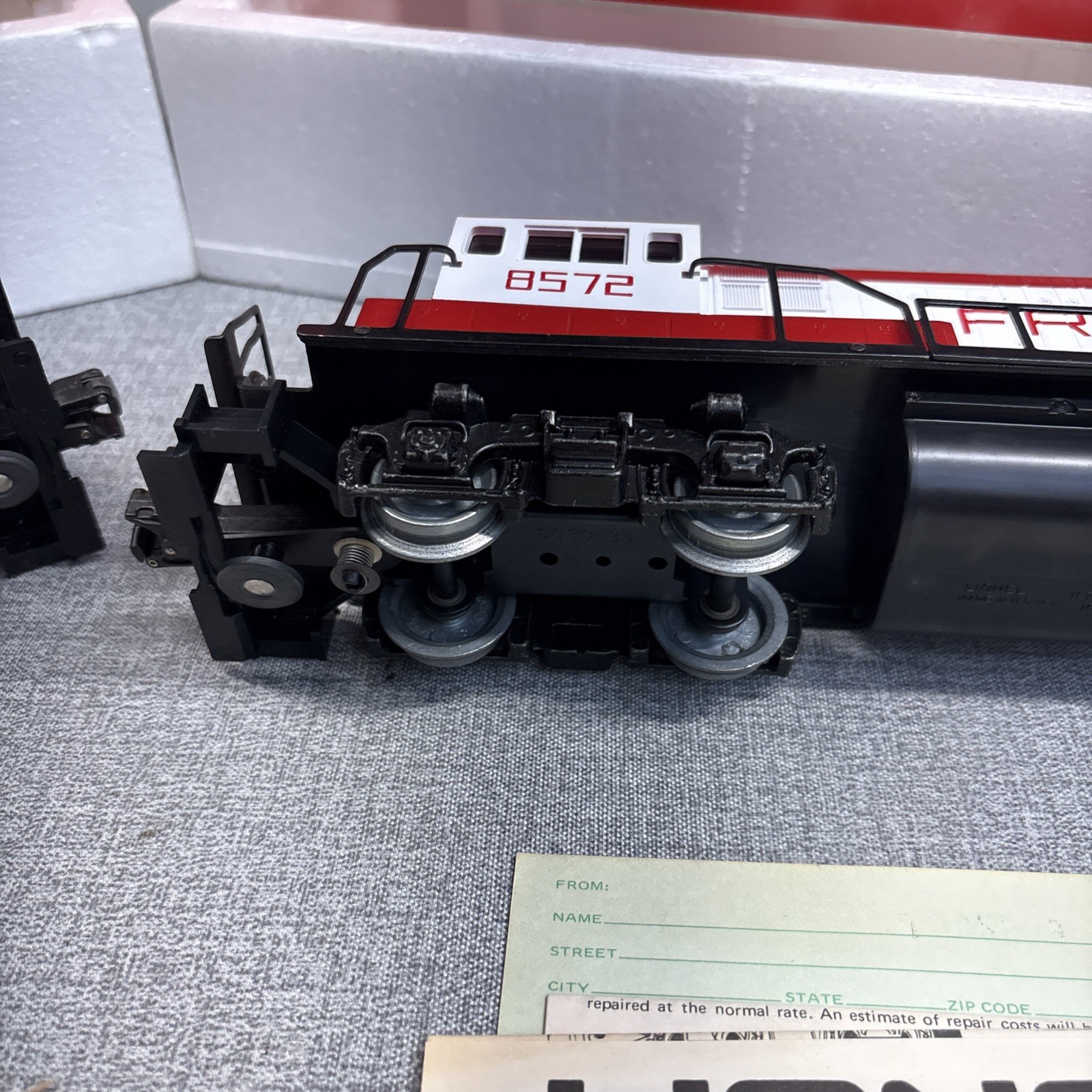 Lionel Trains Frisco U36B Diesel Engine Pair Item #6-8571 Powered & 6-8572 Dummy