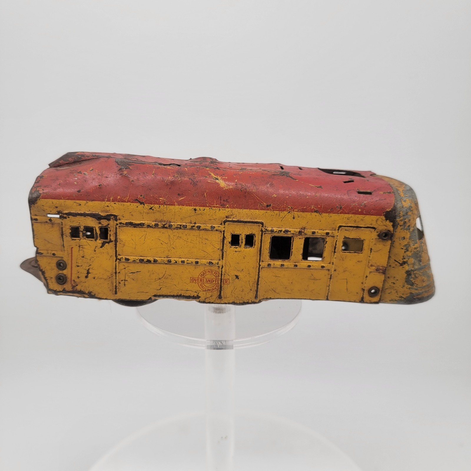 Hafner Overland Flyer Tin Clockwork Locomotive Prewar Antique Toy Train AS-IS
