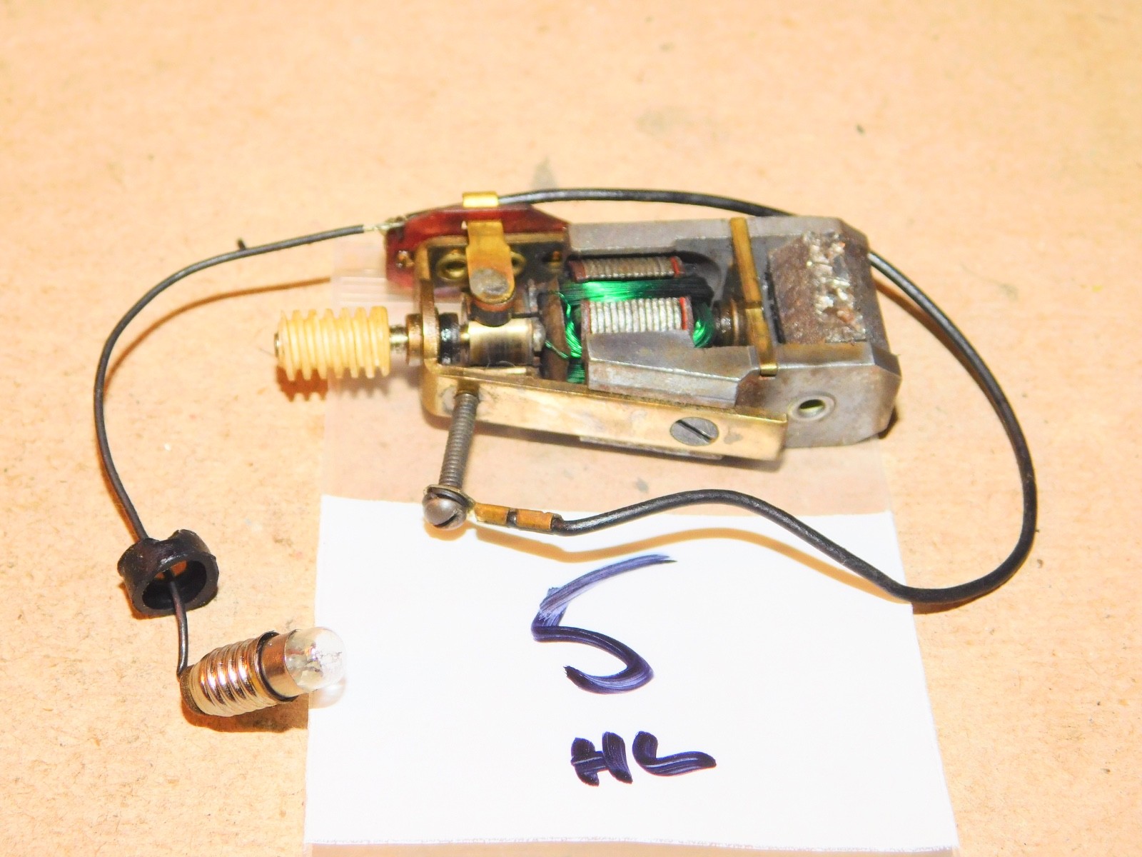 Tyco Mantua HO Parts Pacific Mikado Steam Locomotive Motor w/ Light RUNS WELL #5