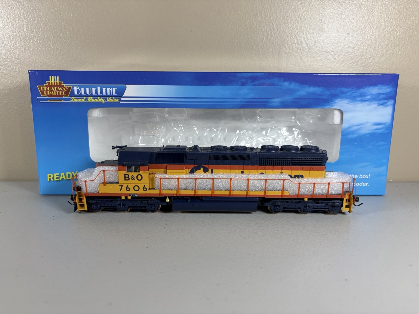 HO Broadway Limited DCC Sound Ditch Lights Chessie System SD40-2 #7606