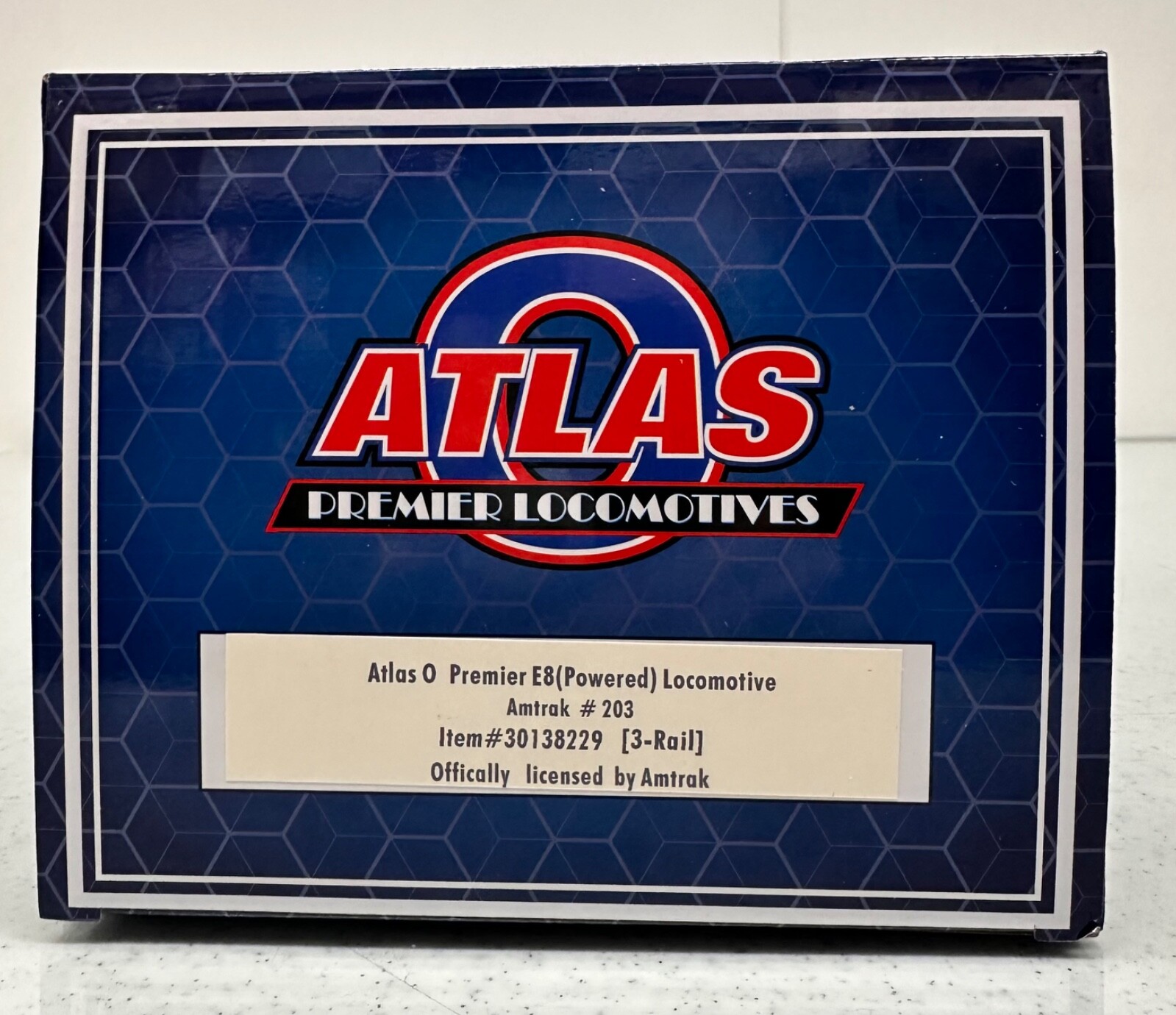 Atlas #30138229 Amtrak #203 E8 (Powered) Locomotive O Scale 3 Rail NEW