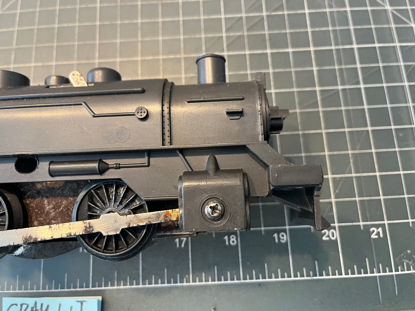 Marx O Train SCARCE GUNMETAL GRAY Clockwork Windup Locomotive Engine RUNS Lot J