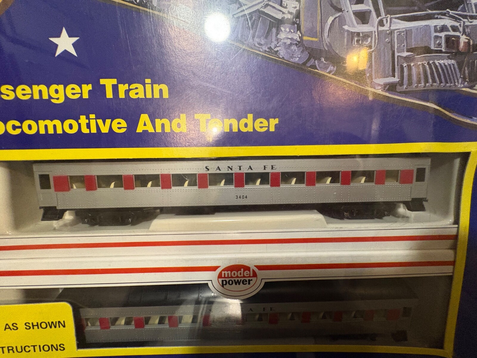 Model Power Presidential Special ATSF 605 Locomotive Santa Fe 3404 Cars UNUSED