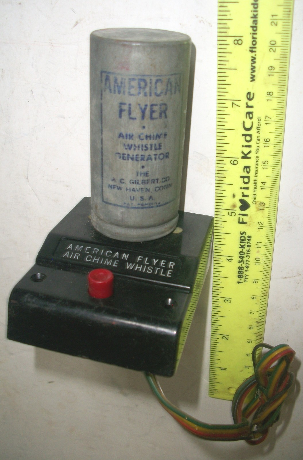 American Flyer AF 708 Air Chime Steam Engine Whistle Generator Remote Control