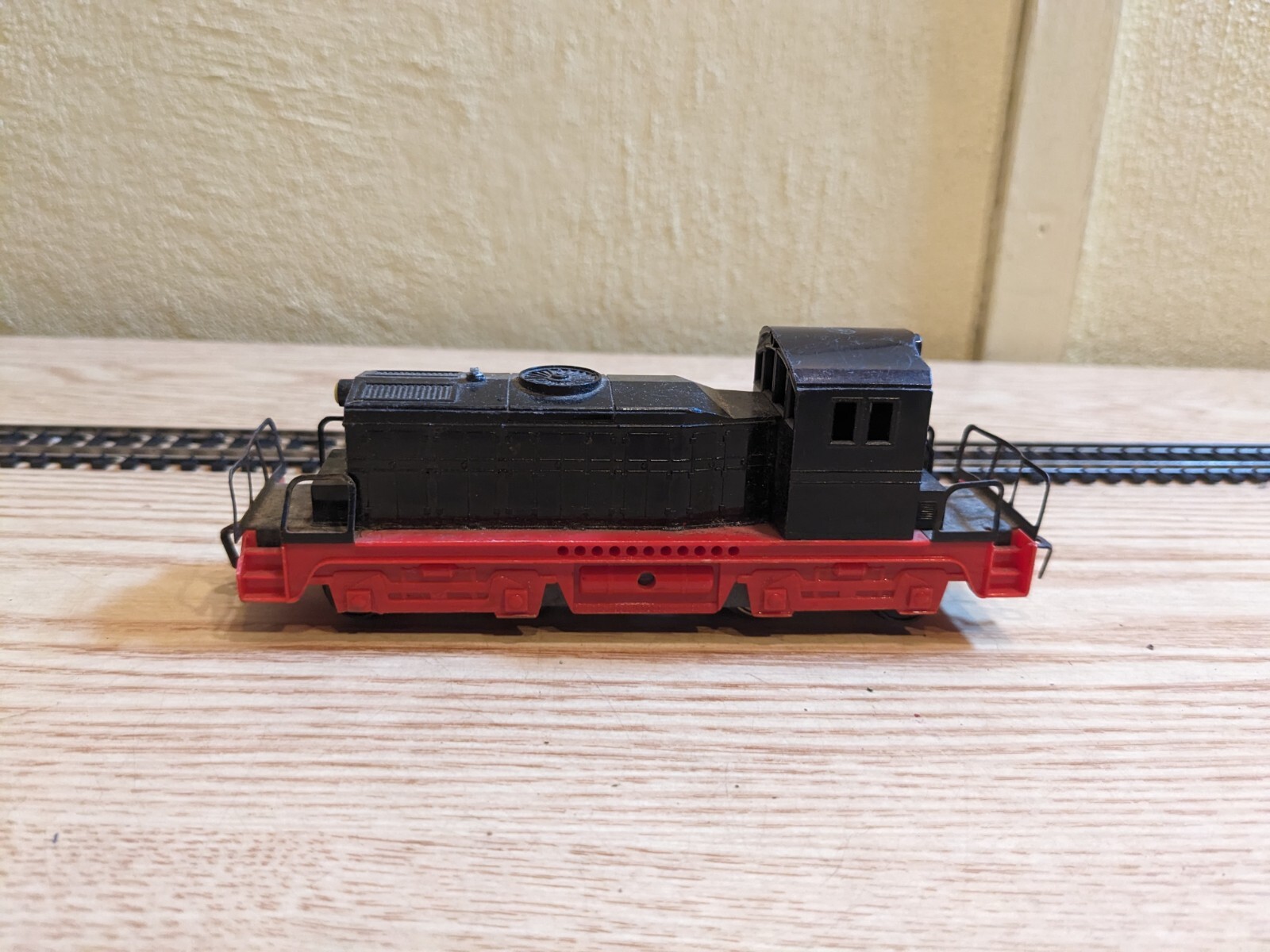 Made in Western Germany Black and Red Diesel Locomotive – HO Scale