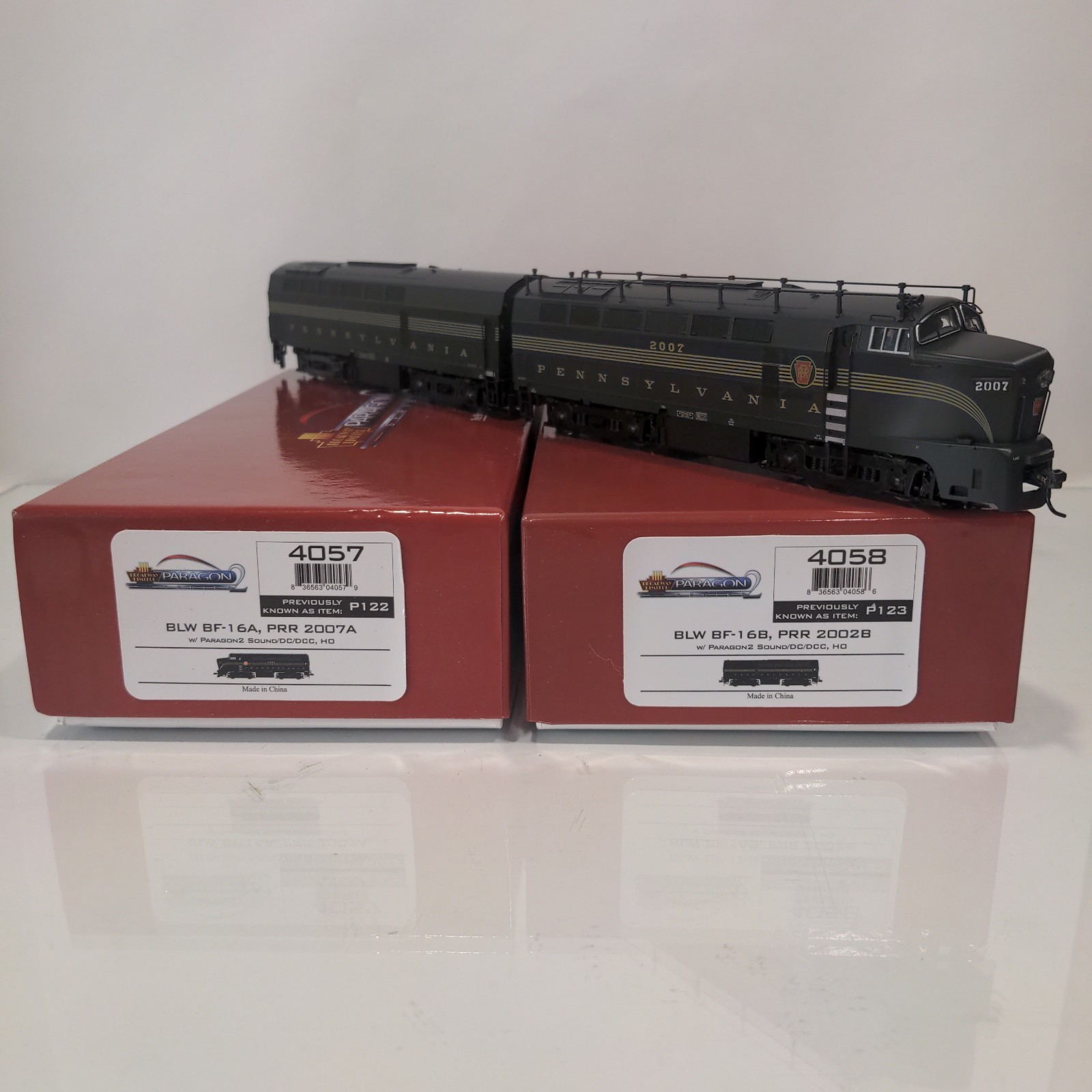Broadway Limited HO BLW RF-16A/B SHARKNOSE Pennsylvania PRR 2007 BOTH DCC/SOUND