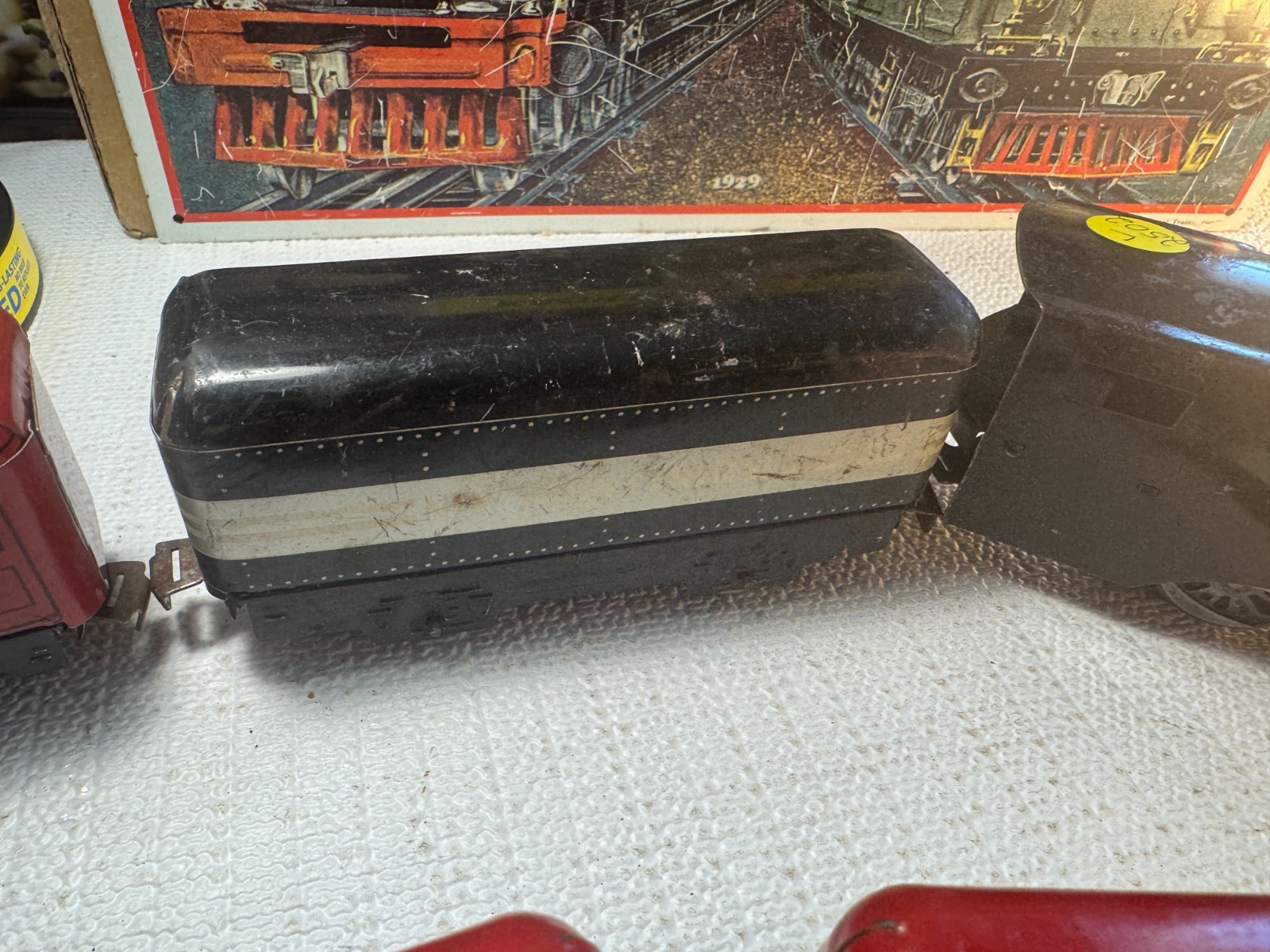 🚂 O SCALE- MARX – VINTAGE 0-4-0 LOCO, TENDER, PASSENGER CARS -TIN 💥L2502