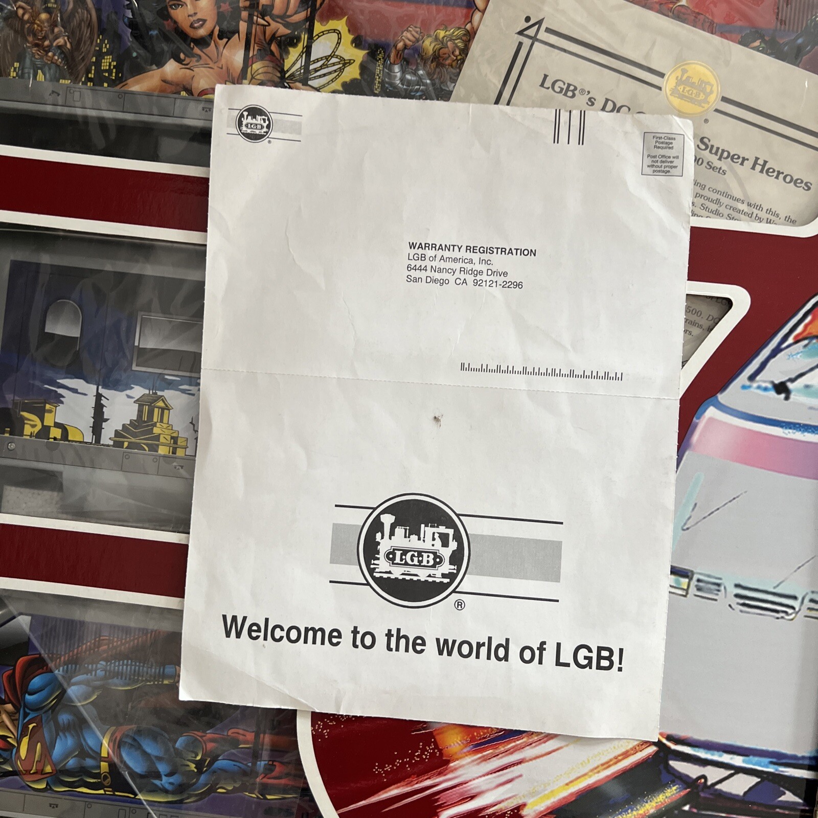 LGB’s SUPER HEROES DC COMICS Lehmann Toy Train #92950 Germany New In Box