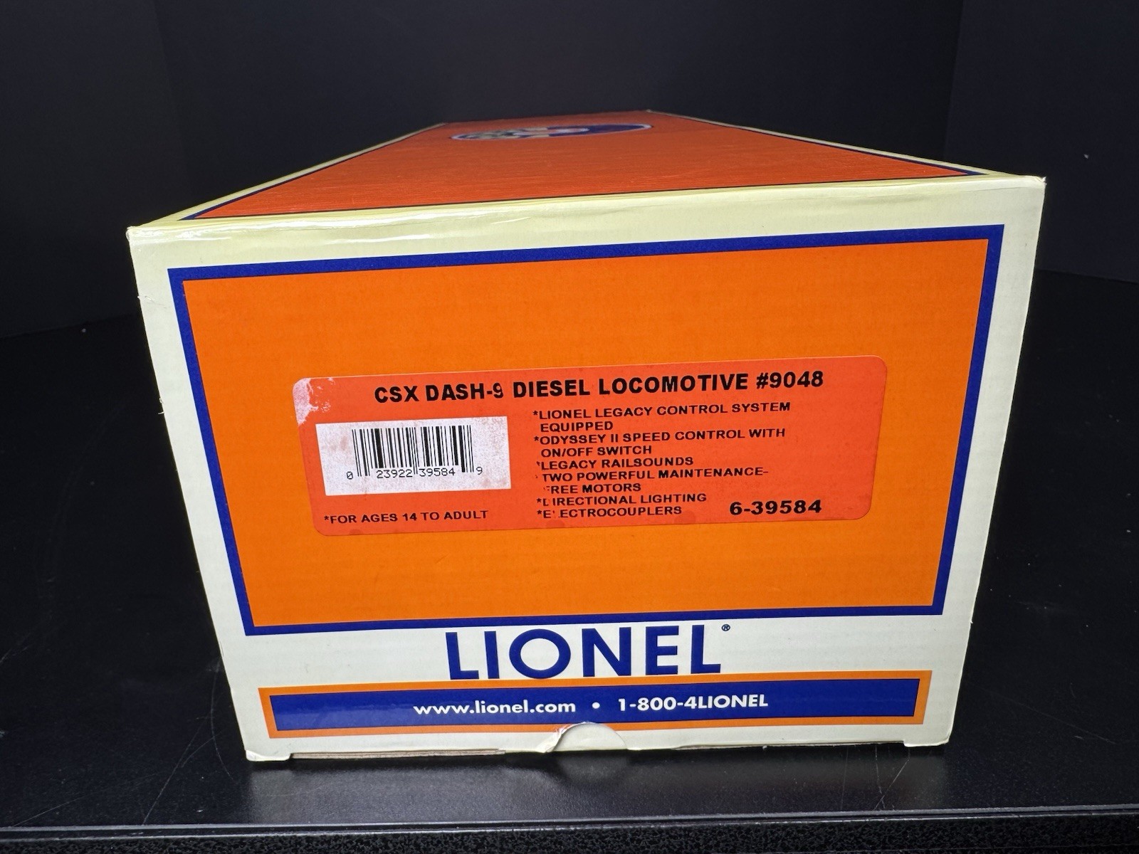 Lionel LEGACY 6-39584 CSX Dash 9-44CW diesel engine #9048 LNIB