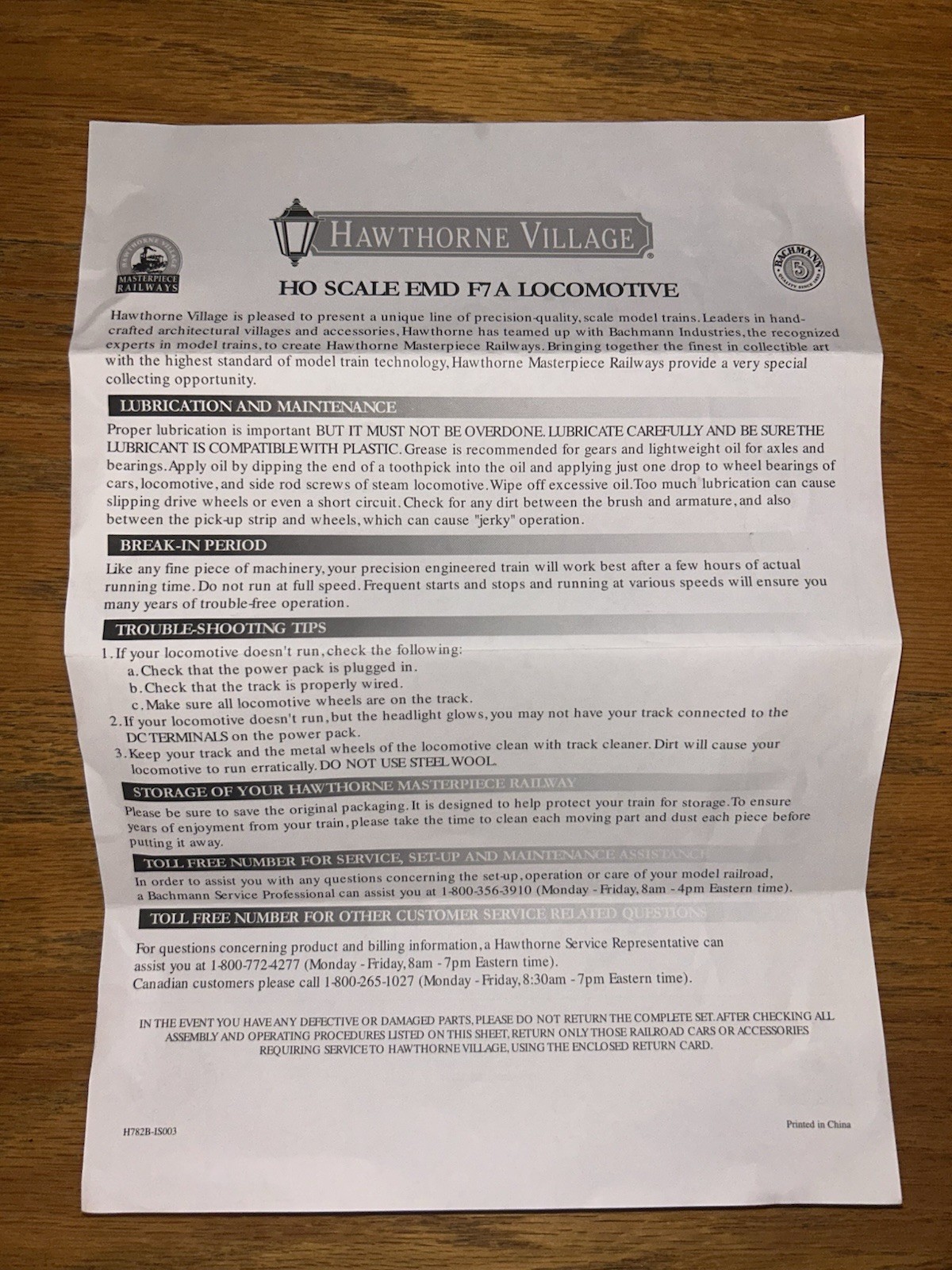 Hawthorne Village Star Wars Express HO EMD F7A Locomotive w/ Original Paperwork