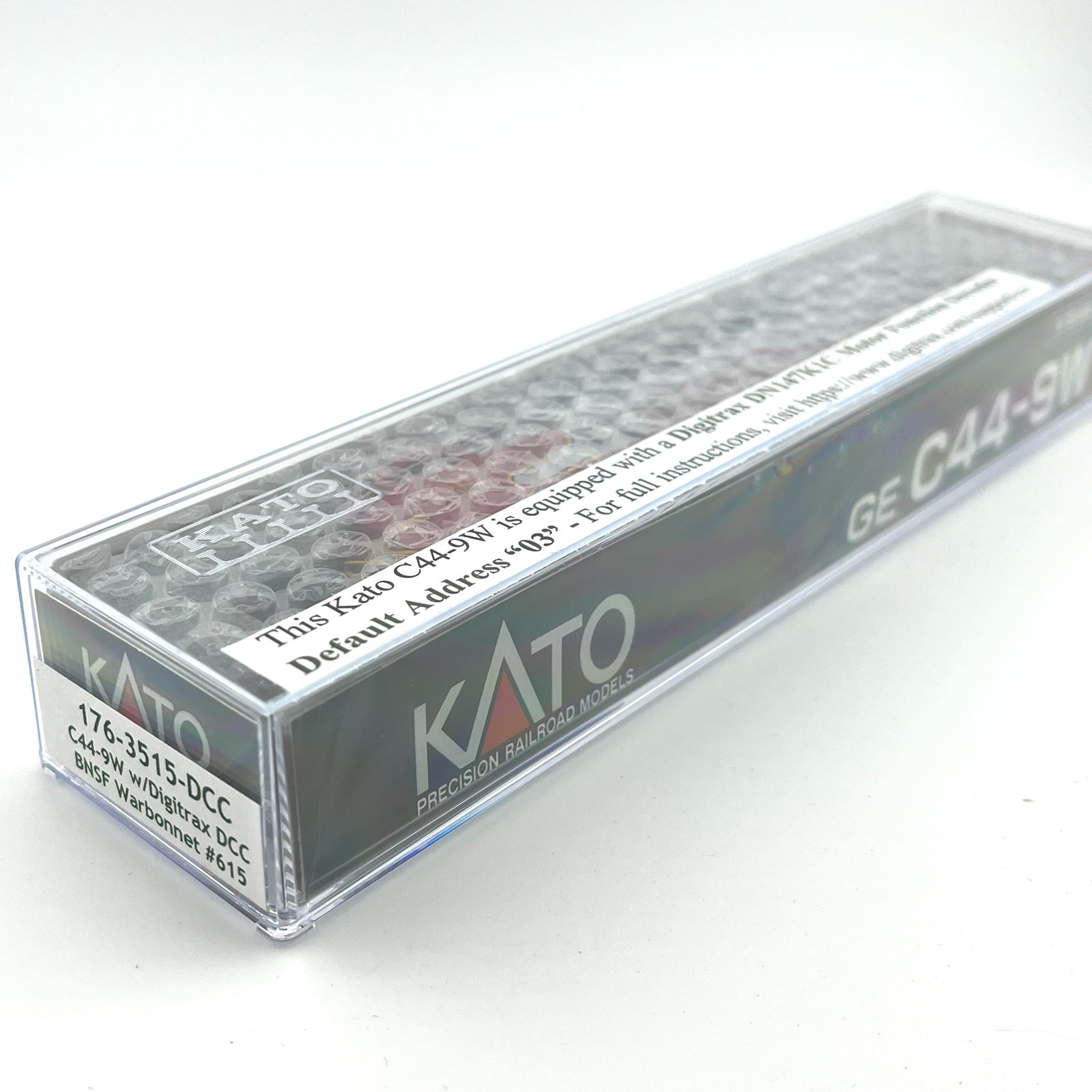 Kato N Scale 176-3515-DCC BNSF Warbonnet C44-9W Locomotive 615 with Digitrax DCC