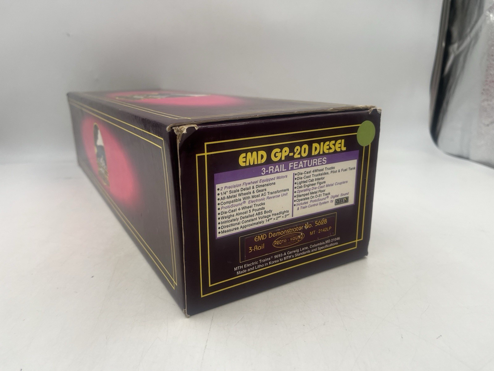 O Gauge MTH MT-2142LP EMD GP-20 Diesel Demonstrator 3 Rail 5628