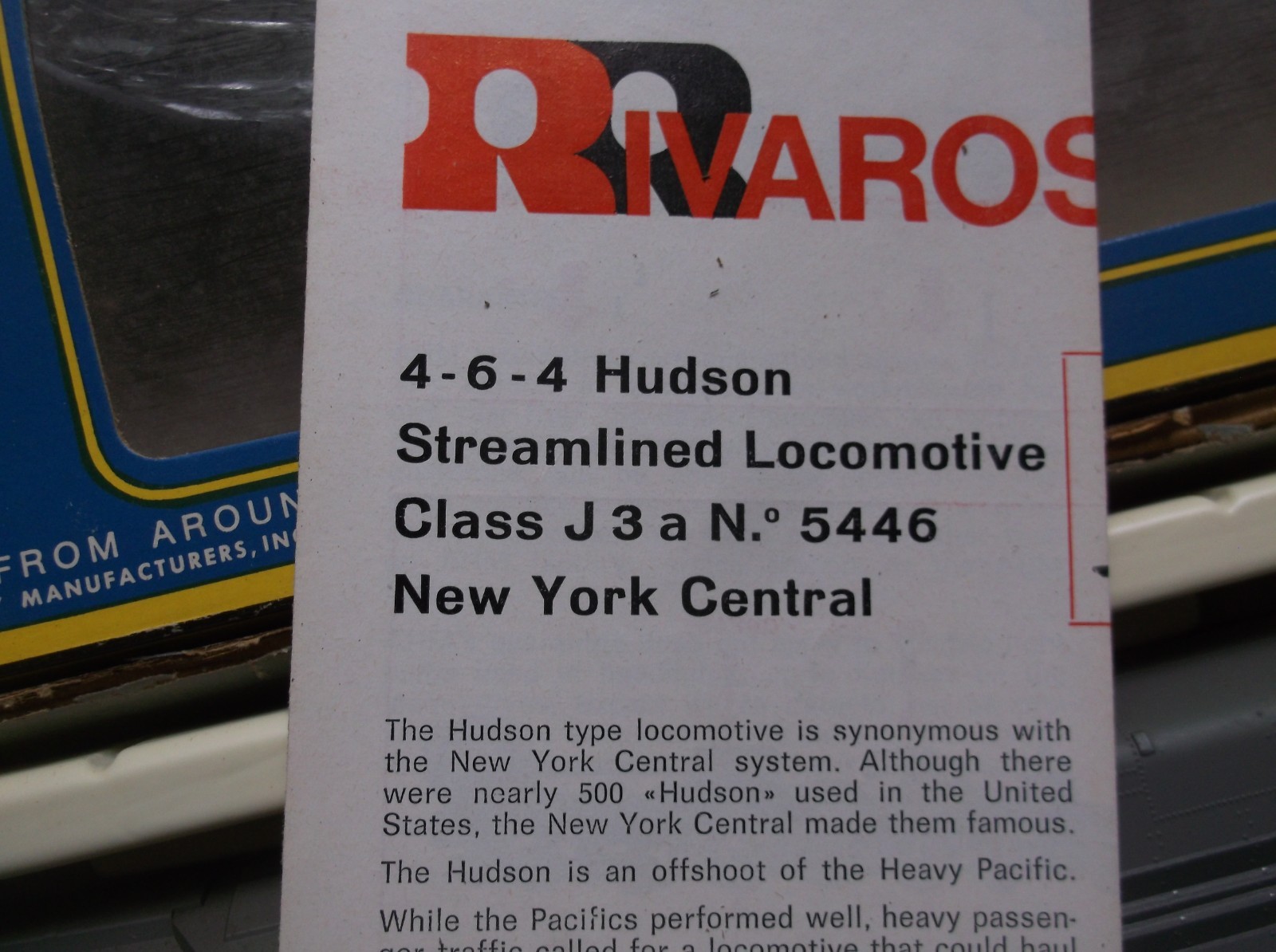 NIB AHM RIVAROSSI “HO” 4-6-4 HUDSON STREAMLINED J3a 5446 NYC STEAM LOCO & TENDER